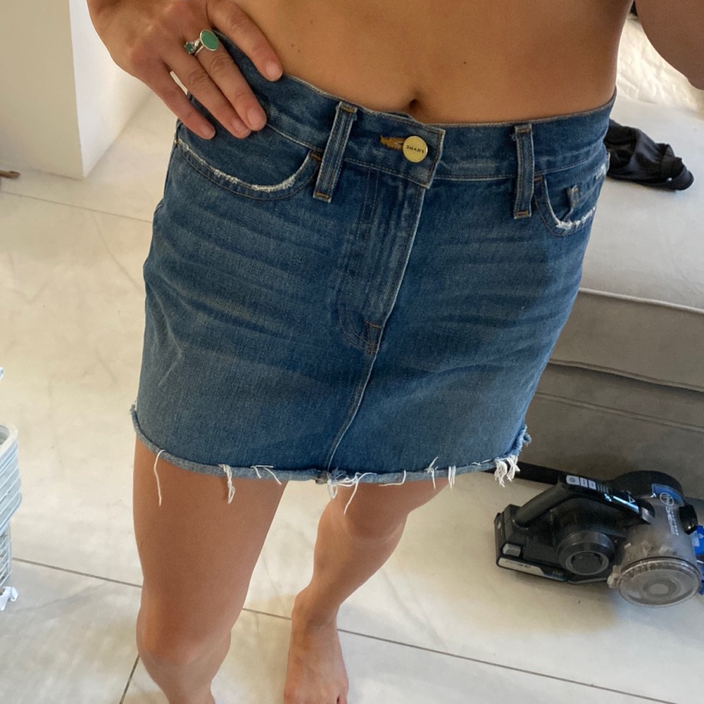 Jean mini skirt